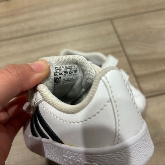 Adidas Grand 2.0 Court Black & White Baby Toddler Sneaker Shoes 5 - Picture 10 of 11